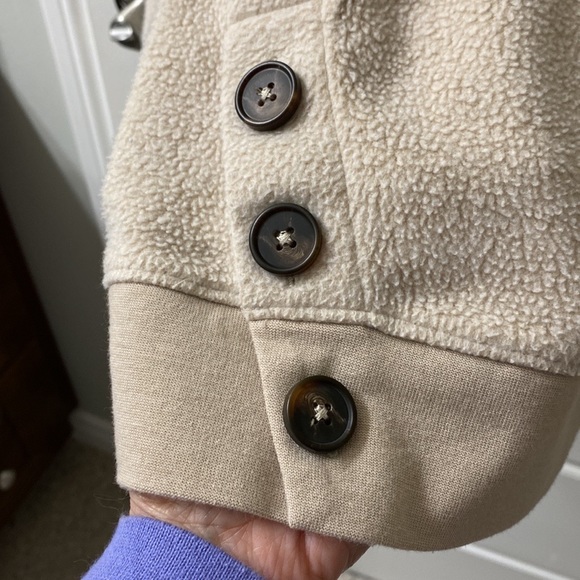 Madewell fleece sweatshirt size small neutral alabaster colour - Picture 8 of 8